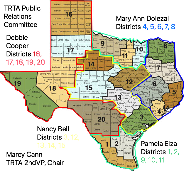 PR Cluster Map – Texas Retired Teachers Association